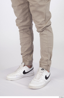 Gilbert beige trousers calf casual dressed white sneakers 0002.jpg